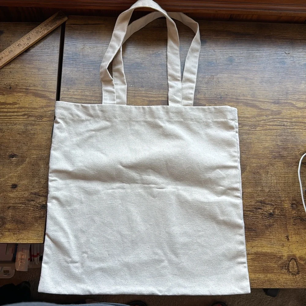 Tan Canvas Tote Bag with Colorful 'THRIVE' Print